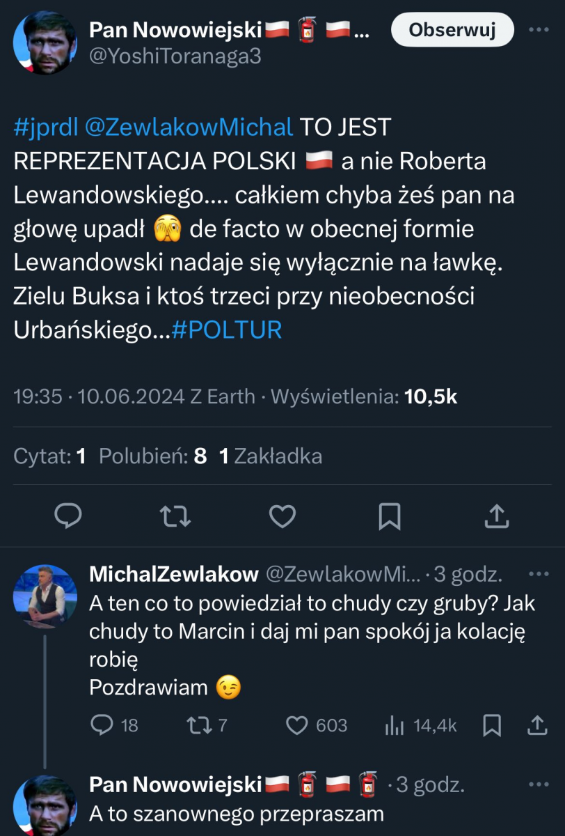 ODPOWIEDŹ Michała Żewłakowa na niesłuszne ''OSKARŻENIA'' kibica xD